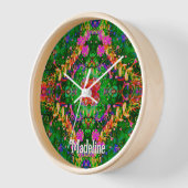 Fun Boho Green Name Personalisiert Inspirivity Uhr (Winkel)