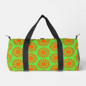 Fun Boho Lime Green & Orange Summer Pattern Duffle Bag (Vorderseite)