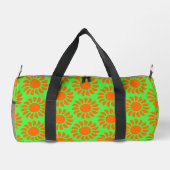 Fun Boho Lime Green & Orange Summer Pattern Duffle Bag (Rückseite)