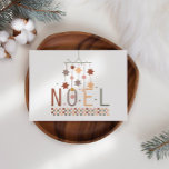 Fun Boho Pastel Weihnachten Weihnachtskarte<br><div class="desc">NoelWeihnachts-Weihnachtskarte. Fügen Sie Ihre eigene Nachricht auf die Rückseite.</div>