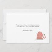 Fun Boho Pastel Weihnachten Weihnachtskarte (Rückseite)