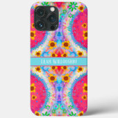 Fun Boho Pink Personalisierte Inspirivity Case-Mate iPhone Hülle (Rückseite)
