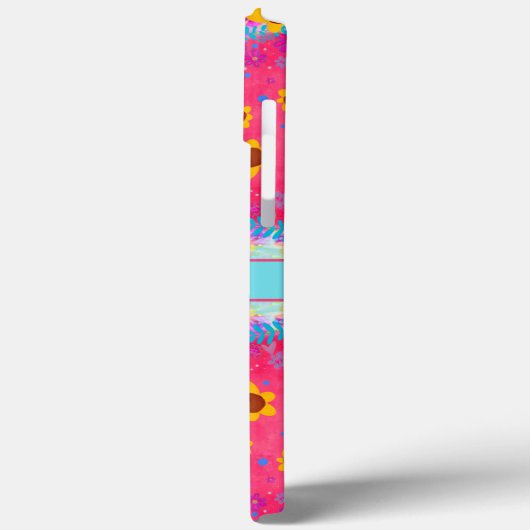 Fun Boho Pink Personalisierte Inspirivity Case-Mate iPhone Hülle (Rückseite / Links)