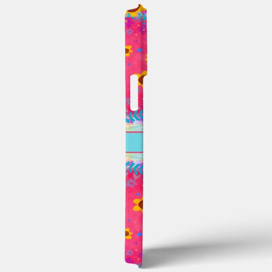 Fun Boho Pink Personalisierte Inspirivity Case-Mate iPhone Hülle (Rückseite / Rechts)