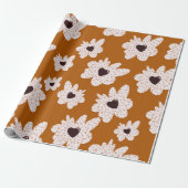 Fun Boho Style Blume Wrapping Paper Geschenkpapier (Ungerollt)