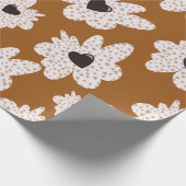 Fun Boho Style Blume Wrapping Paper Geschenkpapier (Ecke)