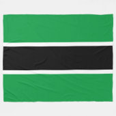 Fun Bold Black Bright Green White Sporty Stripes Fleecedecke (Vorderseite (Horizontal))