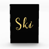 Fun Bold Black Elegant Warme SkriptTypografie Fotoblock (Vorderseite)