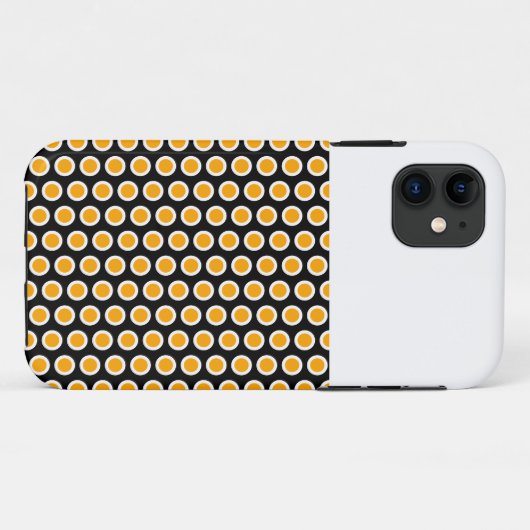 Fun Bold Black Yellow Tiled Geometric Art Pattern Case-Mate iPhone Hülle (Rückseite (Horizontal))