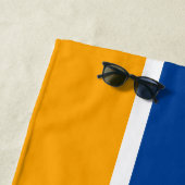 Fun Bold Deep Blue Yellow Retro Sommer Streifen Strandtuch (Beispiel)