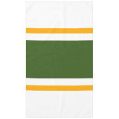 Fun Bold Forest Green Yellow White Racing Streifen Tischdecke (Vorderseite)