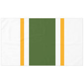 Fun Bold Forest Green Yellow White Racing Streifen Tischdecke (Vorderseite (Horizontal))