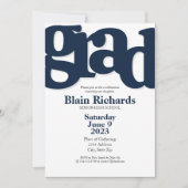 FUN BOLD Graduierungsparty Einladung (Vorderseite)