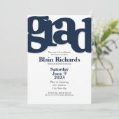 FUN BOLD Graduierungsparty Einladung (Stehend Vorderseite)