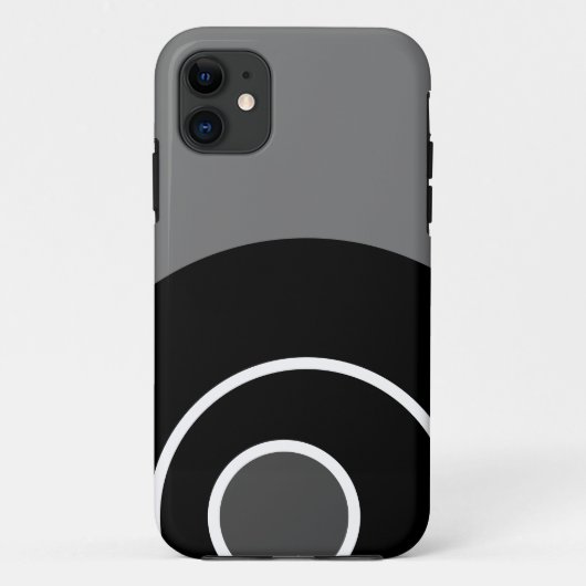 Fun Bold Gray Schwarz-weiß Moderne Kunst Case-Mate iPhone Hülle (Rückseite)