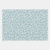 Fun Bold Happy Geburtstagsfeier Geschenkpapier Set (Vorderseite 2)