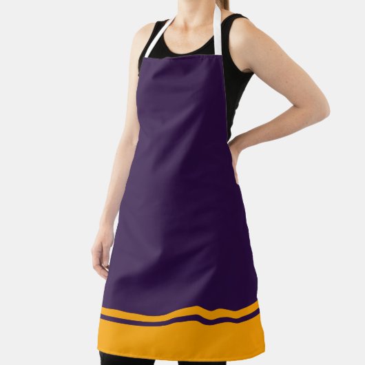 Fun Bold Lila Orange Yellow Racing Streifen Hem Schürze (InSitu)