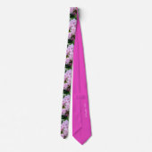 Fun Bold Loud Pink Floral Botanical Mens Krawatte (Rückseite)