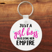 FUN, BOLD MÄDCHEN-BOSS MÄDLICH TYPOGRAPHIE SCHLÜSSELANHÄNGER (Vorderseite)