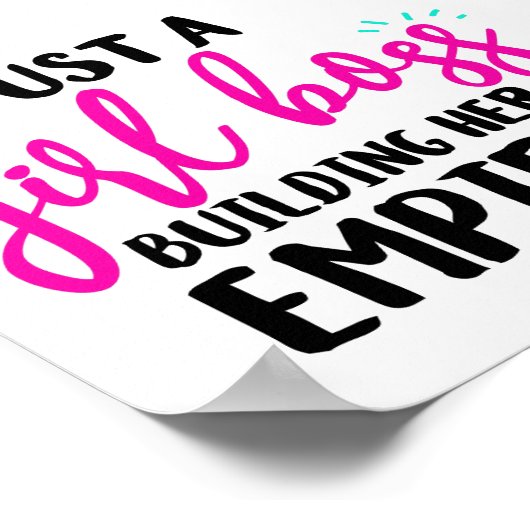 FUN, BOLD-MÄDCHENBOSS-TYPOGRAFISCHER POSTER/DRUCKE POSTER (Ecke)