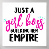 FUN, BOLD-MÄDCHENBOSS-TYPOGRAFISCHER POSTER/DRUCKE POSTER (Vorne)