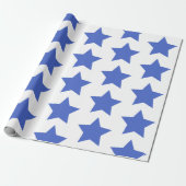 Fun, Bold Navy Blue Stars Muster Geschenkpapier (Ungerollt)
