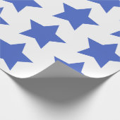 Fun, Bold Navy Blue Stars Muster Geschenkpapier (Ecke)