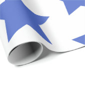 Fun, Bold Navy Blue Stars Muster Geschenkpapier (Rolleneckpunkt)