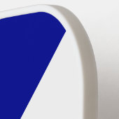 Fun Bold Navy Blue White Diagonal Racing Streifen Pickleball Schläger (Linke Seite)