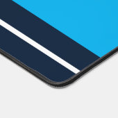 Fun Bold Navy Sky Blue Wide White Racing Streifen Schreibtischunterlage (Ecke)