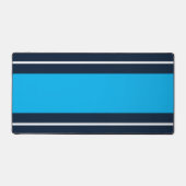 Fun Bold Navy Sky Blue Wide White Racing Streifen Schreibtischunterlage (Vorderseite)