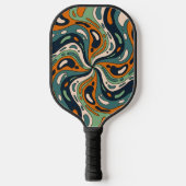 Fun Bold Psychedelic Swirl Pattern Individuelle Na Pickleball Schläger (Vorderseite)