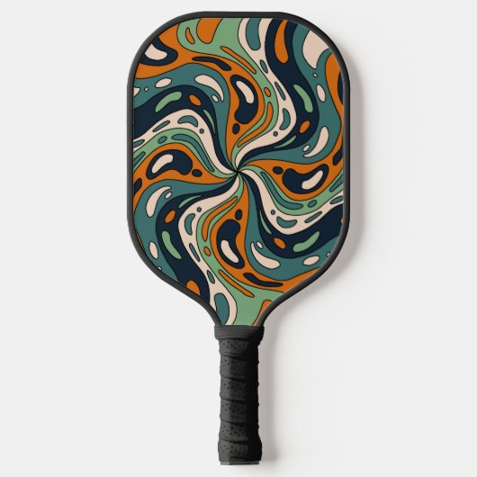 Fun Bold Psychedelic Swirl Pattern Individuelle Na Pickleball Schläger (Vorderseite)
