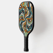 Fun Bold Psychedelic Swirl Pattern Individuelle Na Pickleball Schläger (Links)