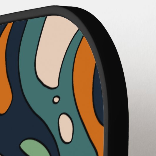 Fun Bold Psychedelic Swirl Pattern Individuelle Na Pickleball Schläger (Linke Seite)