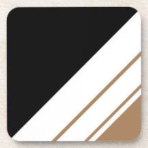 Fun Bold Sporty Black Brown White Racing Streifen