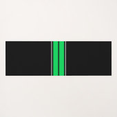 Fun Bold Sporty Bright Green Black Racing Streifen Yogamatte (Rückseite (Horizontal))