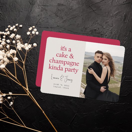 Fun Bold Typografie Magenta Pink Wedding Save The Date