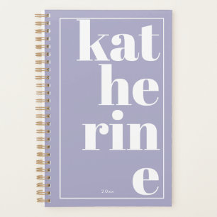 Fun Bold Typografy Individuelle Name & Color Plann Planer