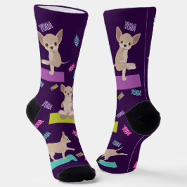 Fun, Bold und Bright Yoga Chihuahua Crew Socks Socken