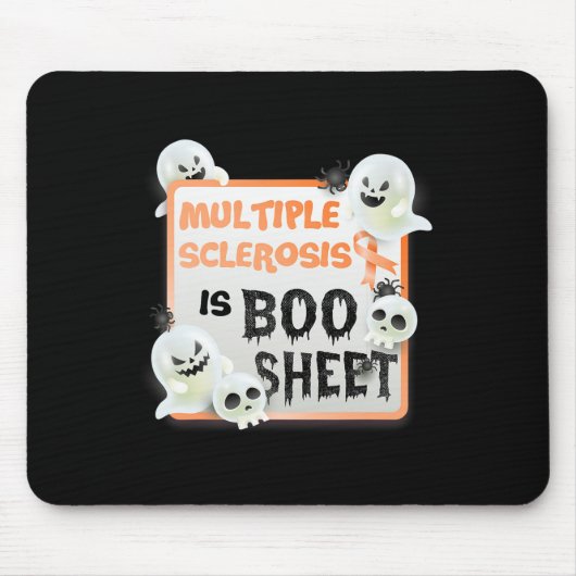 Fun Boo Halloween Geist Frau Multiple Sklerose ist Mousepad (Vorne)