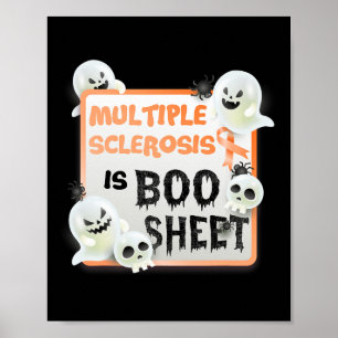 Fun Boo Halloween Geist Frau Multiple Sklerose ist Poster