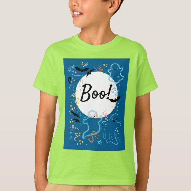 Fun boo Halloween Ghost Kids T - Shirt (Vorderseite)