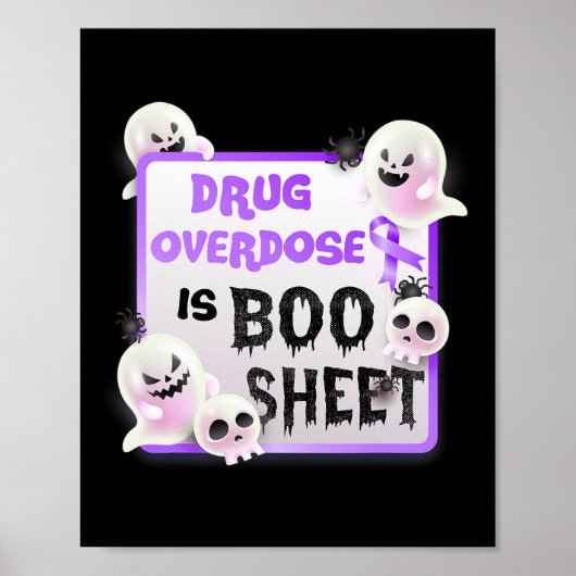 Fun-Boo-Halloween-Ghost-Medikamentenüberdosis ist  Poster (Vorne)