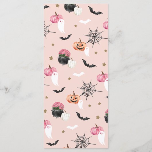 Fun Boo! Spooktacular Birthday Halloween Menu Menükarte (Rückseite)