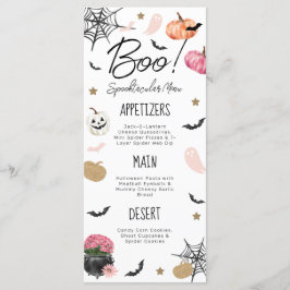 Fun Boo! Spooktacular Birthday Halloween Menu Menükarte