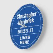 Fun Bookseller Wall Plaque Stil Große Uhr (Winkel)