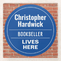 Fun Bookseller Wall Plaque Style Glass Untersetzer