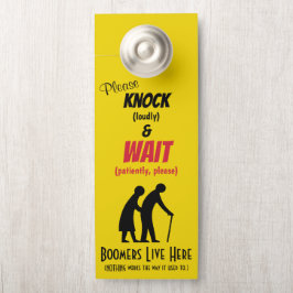 Fun Boomer Bitte klopfen Sie laut Tür Sign Türanhänger