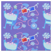 Fun Boomerangs 3-D Brillen Fifties Retro Muster Stoff (Nahaufnahme)